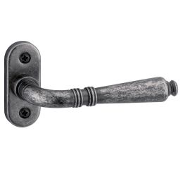 Maniglia per porta con viti a vista Ginevra 040 Reguitti con rosetta ovale