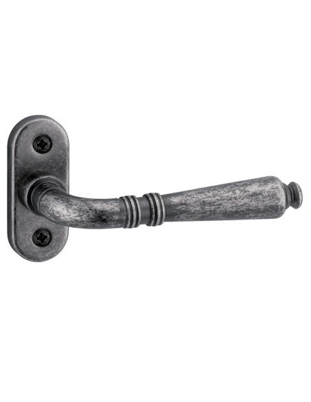 Maniglia per porta con viti a vista Ginevra 040 Reguitti con rosetta ovale