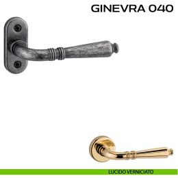 Maniglia per porta con viti a vista Ginevra 040 Reguitti con rosetta ovale 2