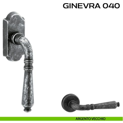 Maniglia per finestra martellina DK Ginevra 040 Reguitti argento