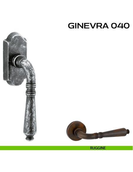 Maniglia per finestra martellina DK Ginevra 040 Reguitti ruggine
