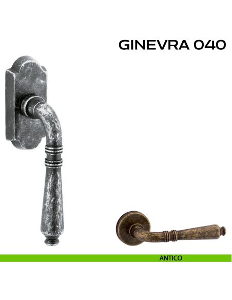 Maniglia per finestra martellina DK Ginevra 040 Reguitti antico
