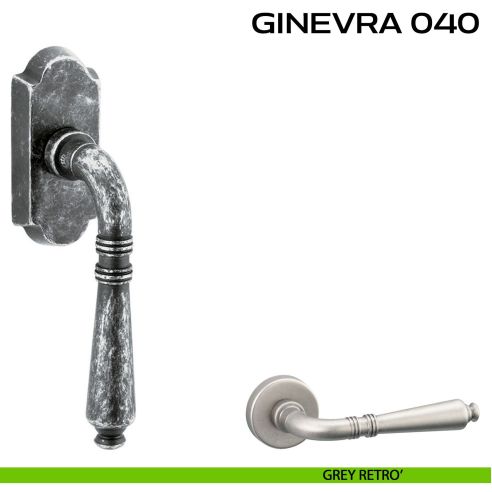 Maniglia per finestra martellina DK Ginevra 040 Reguitti grey