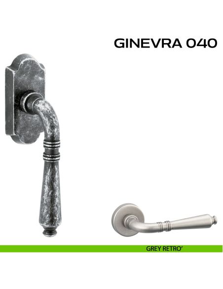 Maniglia per finestra martellina DK Ginevra 040 Reguitti grey