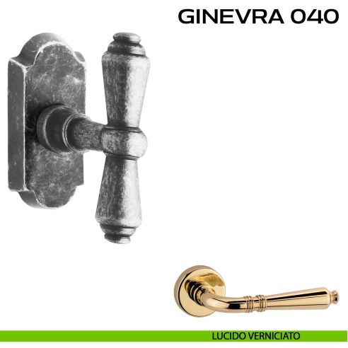 Maniglia per finestra martellina DK impugnatura a T Ginevra 040 Reguitti lucido