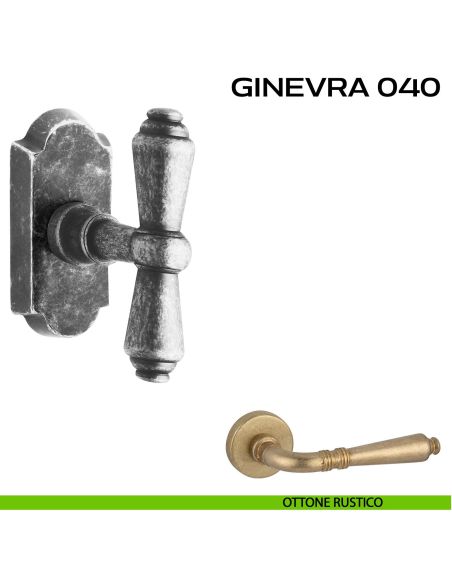 Maniglia per finestra martellina DK impugnatura a T Ginevra 040 Reguitti rustico