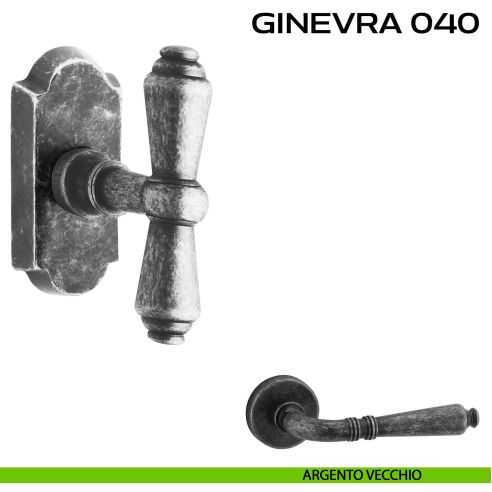 Maniglia per finestra martellina DK impugnatura a T Ginevra 040 Reguitti argento