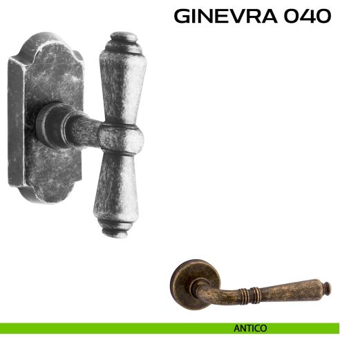 Maniglia per finestra martellina DK impugnatura a T Ginevra 040 Reguitti antico