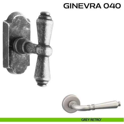 Maniglia per finestra martellina DK impugnatura a T Ginevra 040 Reguitti grey