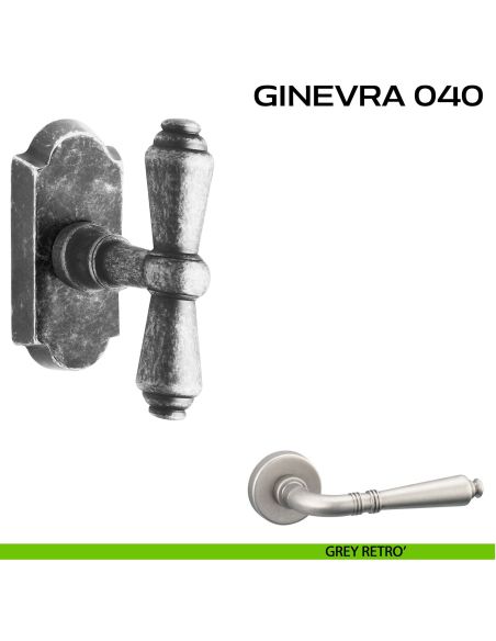 Maniglia per finestra martellina DK impugnatura a T Ginevra 040 Reguitti grey