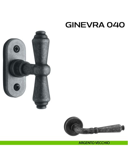 Maniglia per finestra martellina Ginevra 040 Reguitti argento
