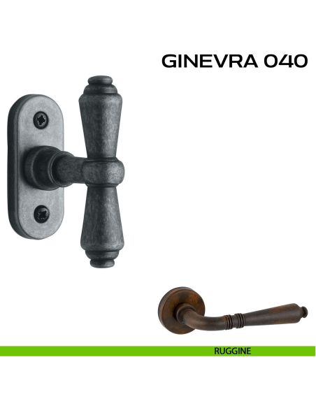 Maniglia per finestra martellina Ginevra 040 Reguitti ruggine
