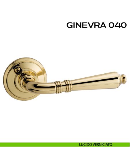 Maniglia per porta Ginevra 040 Reguitti con viti a vista lucido