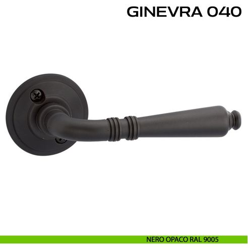 Maniglia per porta Ginevra 040 Reguitti con viti a vista nero