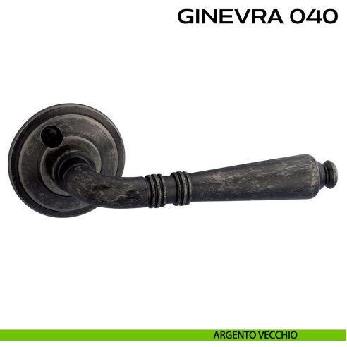 Maniglia per porta Ginevra 040 Reguitti con viti a vista argento