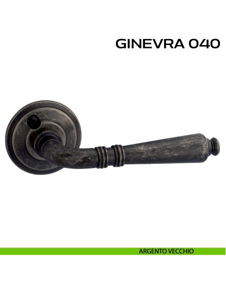 Maniglia per porta Ginevra 040 Reguitti con viti a vista argento