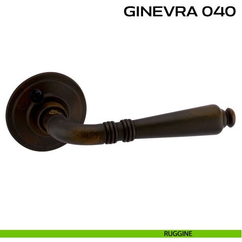 Maniglia per porta Ginevra 040 Reguitti con viti a vista ruggine