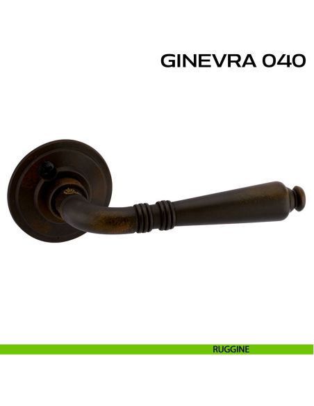 Maniglia per porta Ginevra 040 Reguitti con viti a vista ruggine