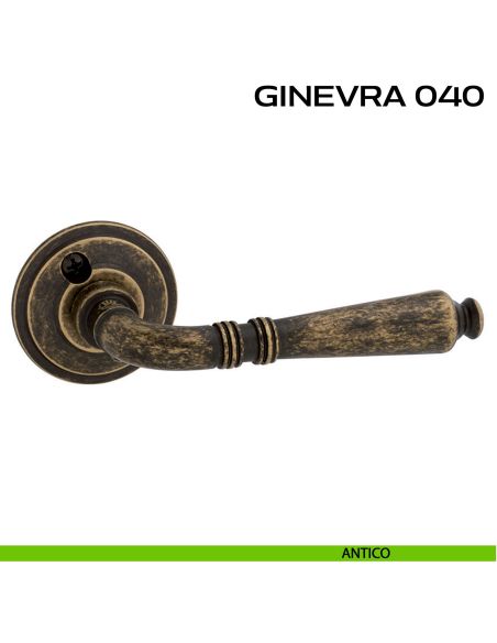 Maniglia per porta Ginevra 040 Reguitti con viti a vista antico