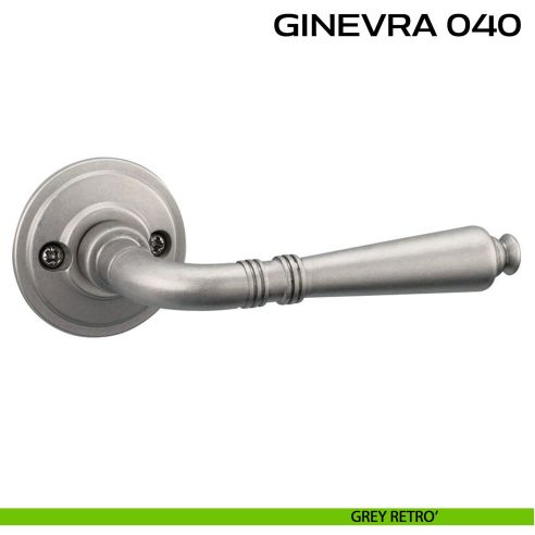 Maniglia per porta Ginevra 040 Reguitti con viti a vista grey