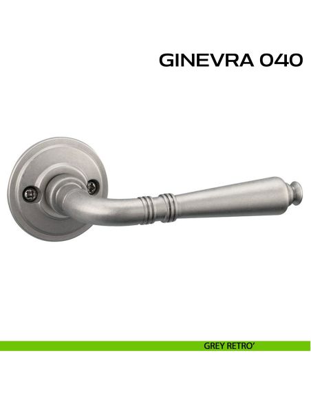 Maniglia per porta Ginevra 040 Reguitti con viti a vista grey
