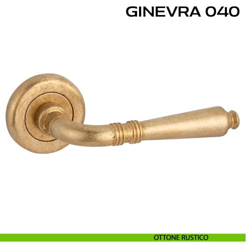 Maniglia per porta Ginevra 040 Reguitti con rosetta ad avvitare rustico