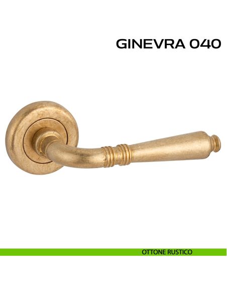Maniglia per porta Ginevra 040 Reguitti con rosetta ad avvitare rustico