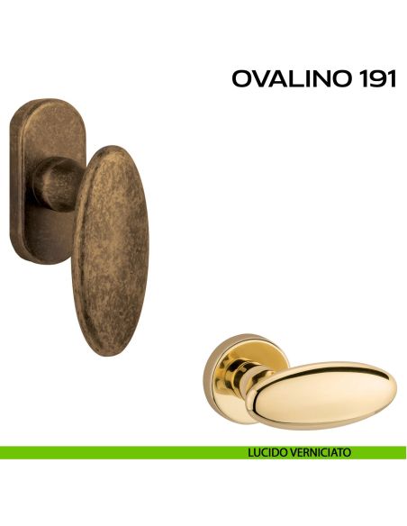 Maniglia martellina DK per finestra Ovalino 191 Reguitti lucido