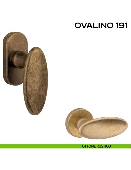 Maniglia martellina DK per finestra Ovalino 191 Reguitti rustico