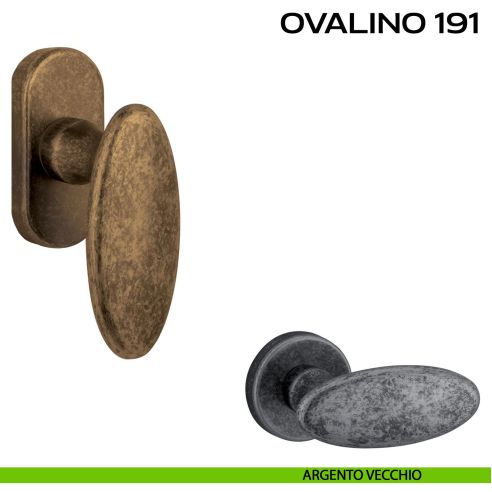 Maniglia martellina DK per finestra Ovalino 191 Reguitti argento