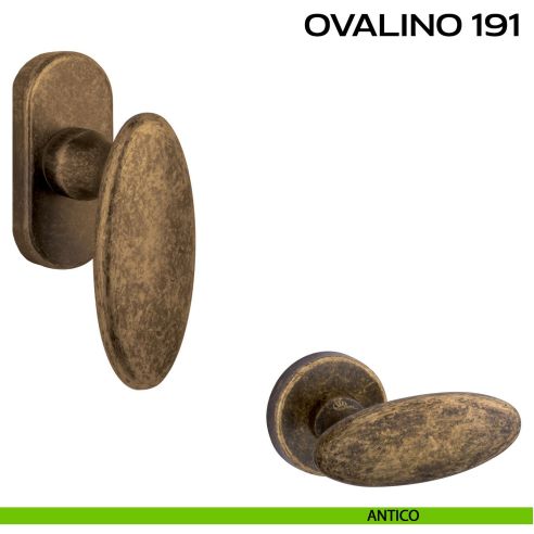 Maniglia martellina DK per finestra Ovalino 191 Reguitti antico