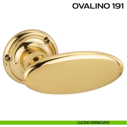 Maniglia per porta Ovalino 191 Reguitti con viti a vista lucido