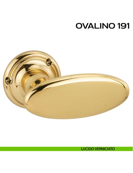 Maniglia per porta Ovalino 191 Reguitti con viti a vista lucido