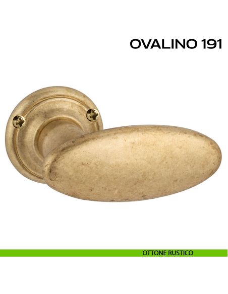 Maniglia per porta Ovalino 191 Reguitti con viti a vista rustico