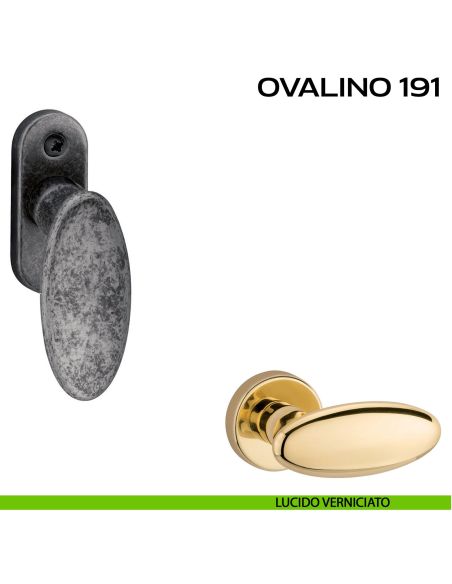 Maniglia per finestra martellina Ovalino 191 Reguitti lucido