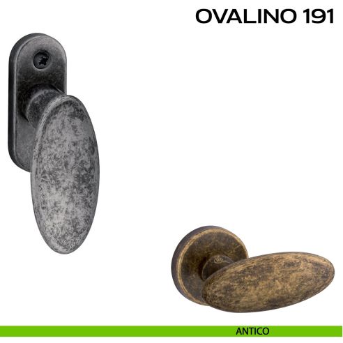Maniglia per finestra martellina Ovalino 191 Reguitti antico