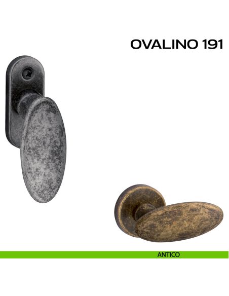 Maniglia per finestra martellina Ovalino 191 Reguitti antico