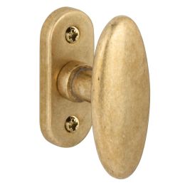 Pomolo ovale girevole per porta Ovalino T 190 Reguitti con rosetta ovale