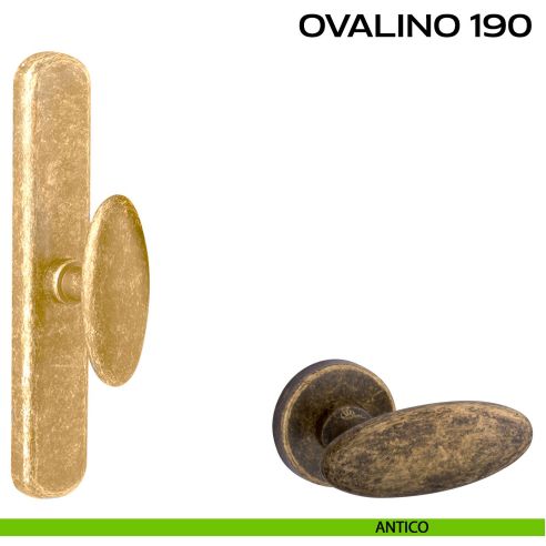 Maniglia per finestra cremonese Ovalino 190 Reguitti antico