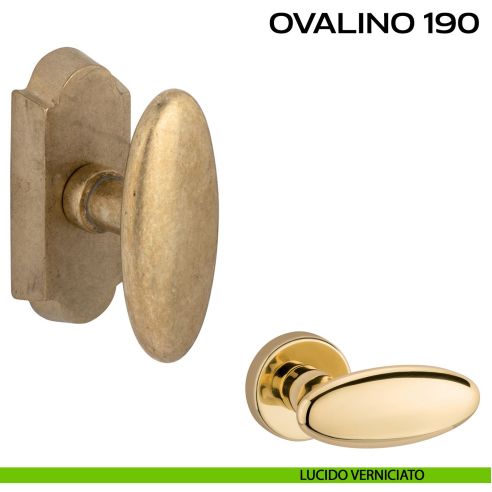 Maniglia per finestra martellina DK Ovalino T 190 Reguitti lucido