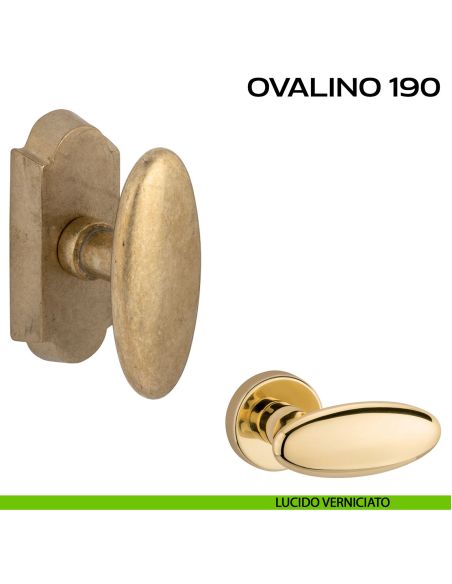 Maniglia per finestra martellina DK Ovalino T 190 Reguitti lucido
