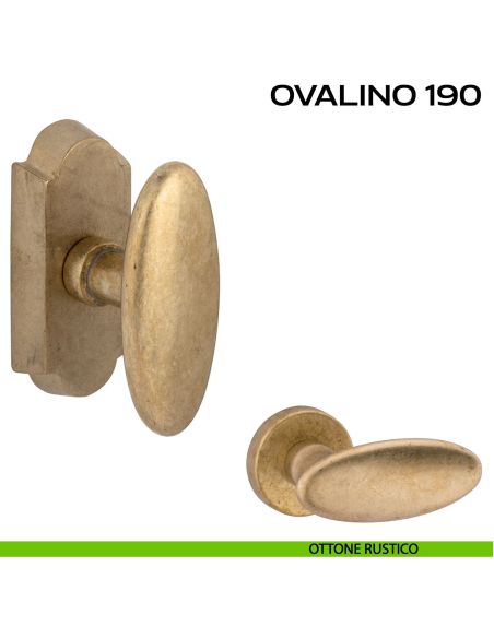Maniglia per finestra martellina DK Ovalino T 190 Reguitti rustico