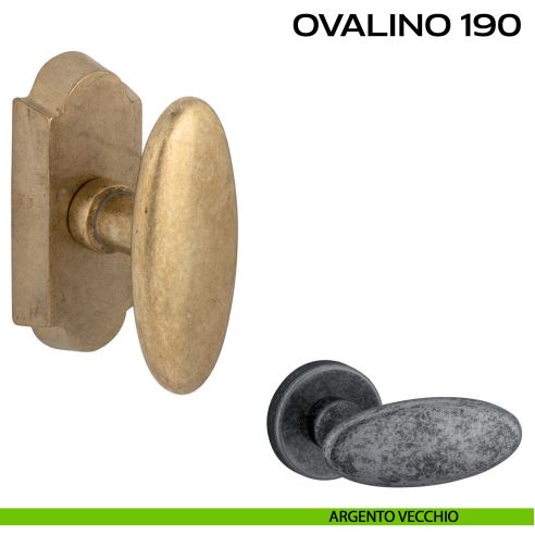 Maniglia per finestra martellina DK Ovalino T 190 Reguitti argento