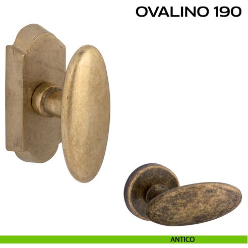 Maniglia per finestra martellina DK Ovalino T 190 Reguitti antico