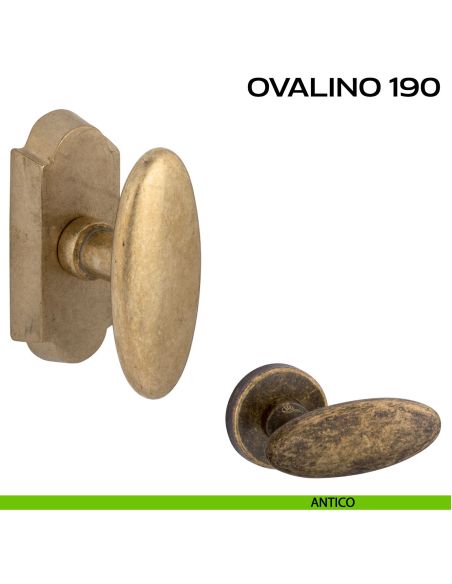 Maniglia per finestra martellina DK Ovalino T 190 Reguitti antico