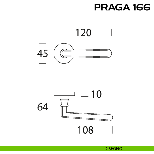 Maniglia per porta Praga 166 Reguitti disegno