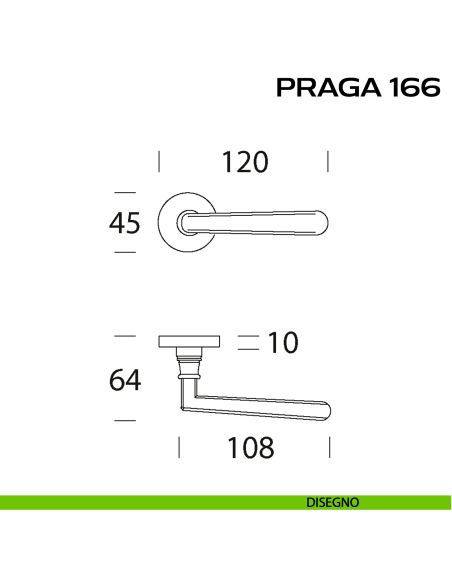 Maniglia per porta Praga 166 Reguitti disegno