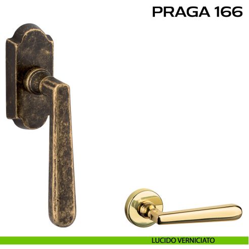 Maniglia per finestra martellina DK Praga 166 Reguitti lucido