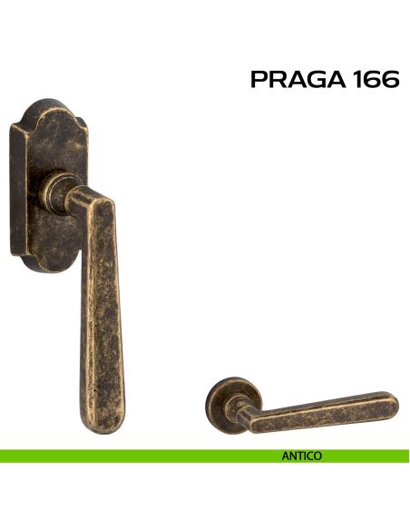 Maniglia per finestra martellina DK Praga 166 Reguitti antico