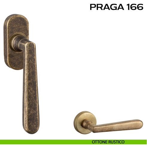 Maniglia martellina per finestra DK Praga 166 Reguitti rustico
